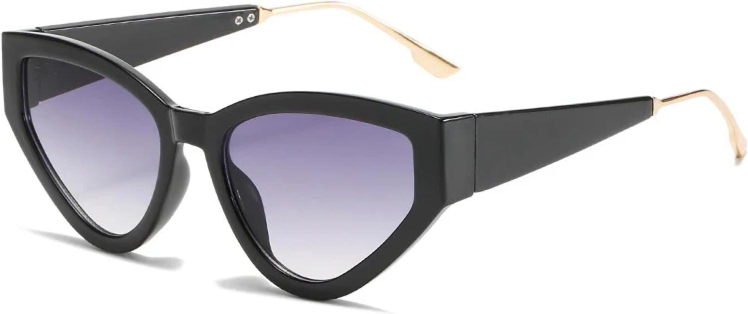 

Модные солнцезащитные очки класса люкс «кошачий глаз» для женщин и мужчин, ретро-стиль, металлические, для активного отдыха, путешествий и вождения, защита от УФ-излучения UV400 TKKTLLT, Black Gray