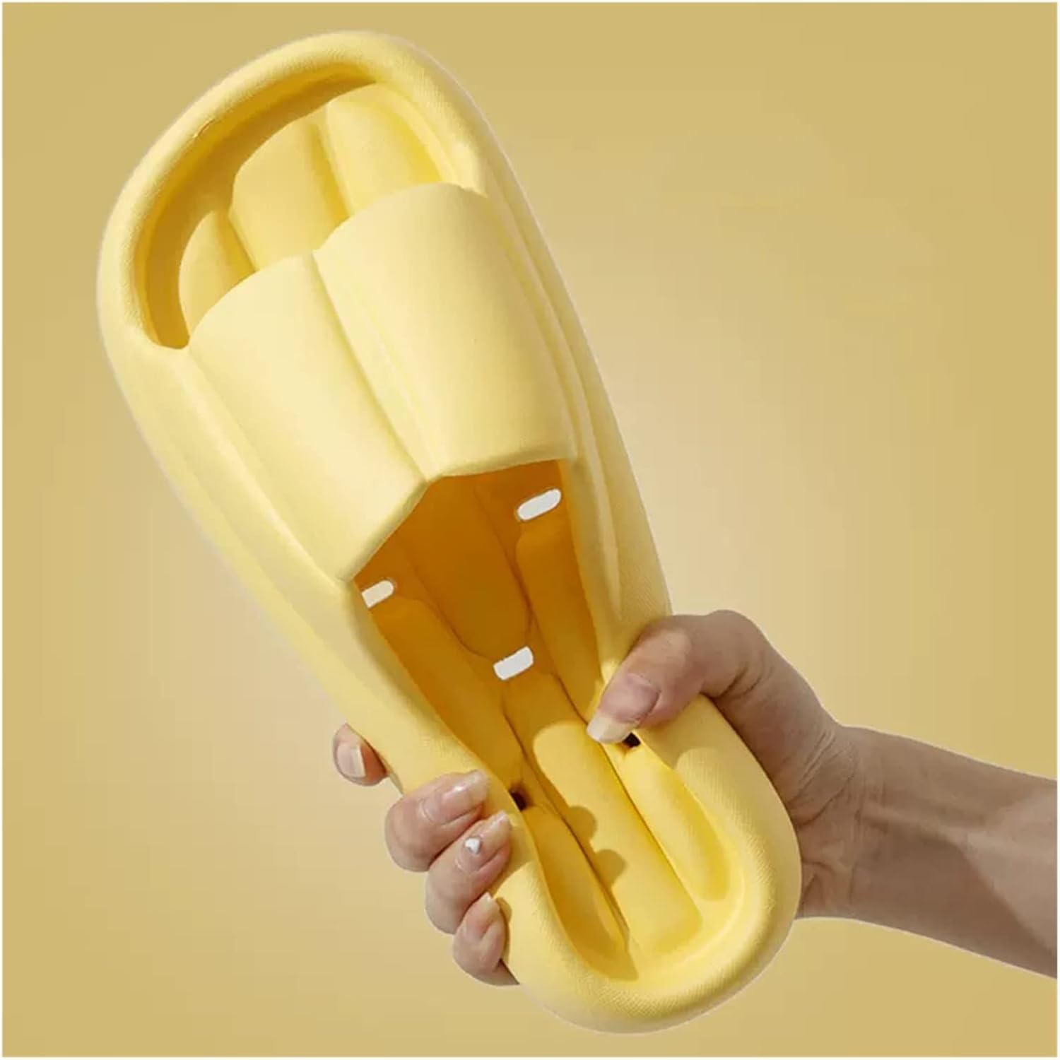 

Тапочки для душа для женщин и мужчин, мягкие шлепанцы-подушки, быстро сохнущие, противоскользящие, для ванной, плавательного бассейна, пляжа, летние сандалии, домашняя обувь (Цвет: желтый, Размер: EUR38-3) Mehwsur