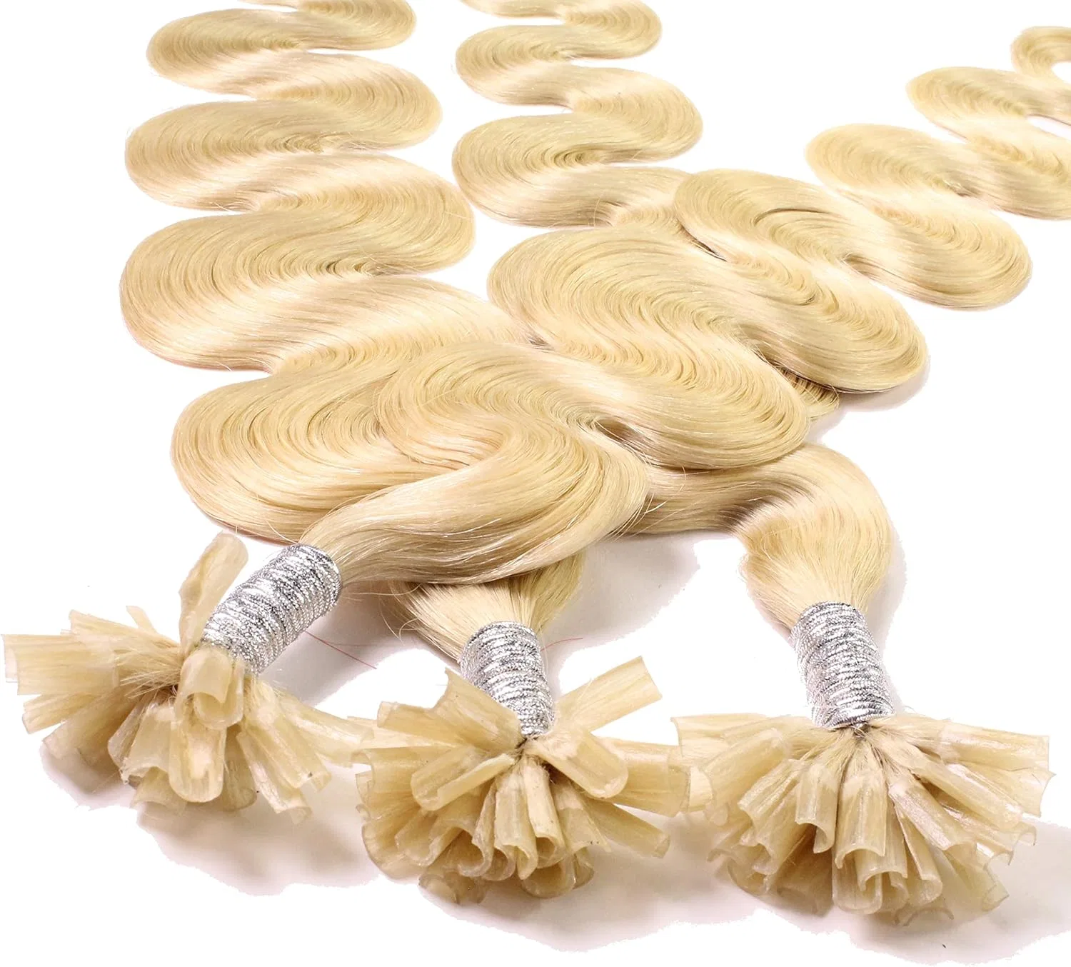Волнистые пряди для наращивания волос hair2heart Real Hair Bondings Hair2Heart