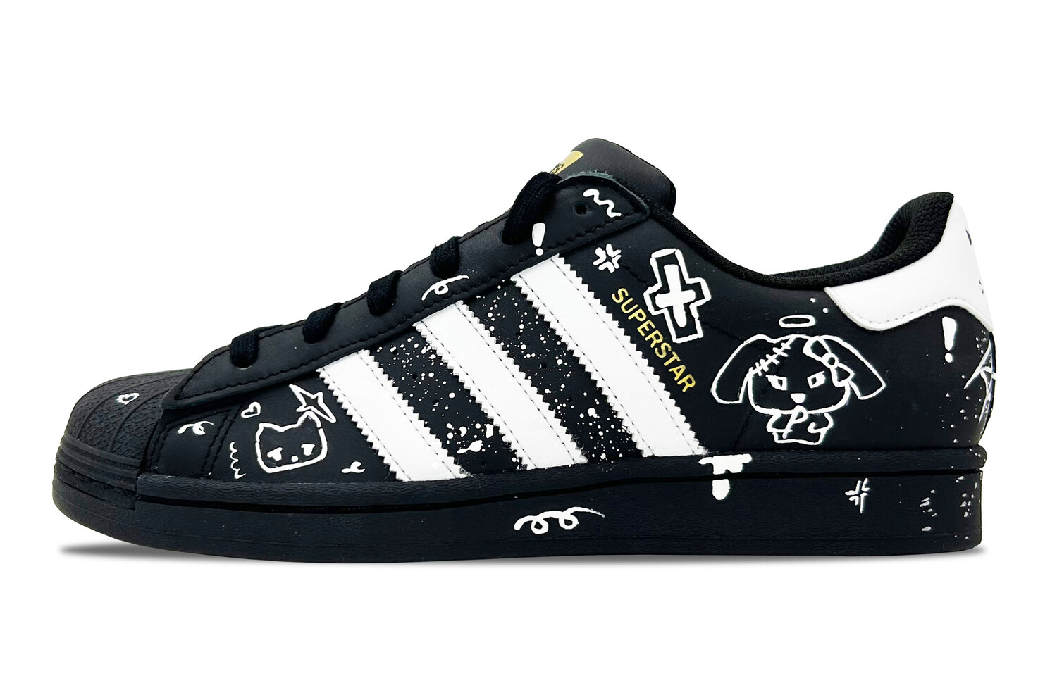 

Кроссовки adidas originals Superstar Skateboarding Shoes Unisex Low-top Black/white, черный