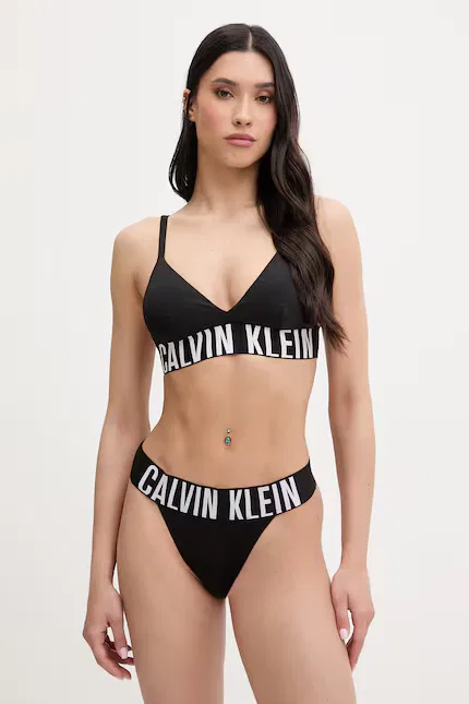 Купальник раздельный трикотажный Calvin Klein, черный — фото 2