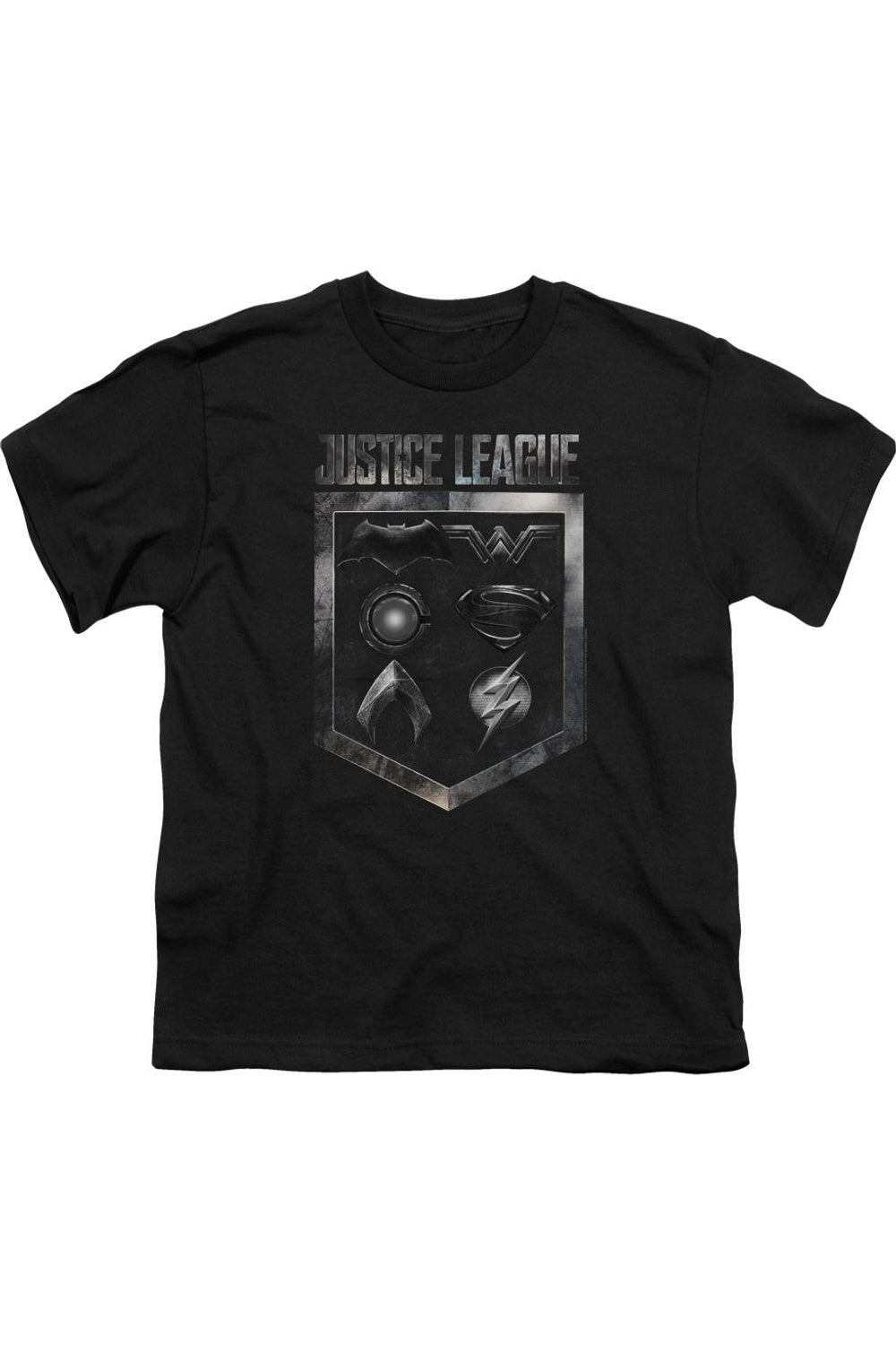 

Футболка с коротким рукавом для подростков "Щит эмблем" по фильму "Лига справедливости" Gildan, черный