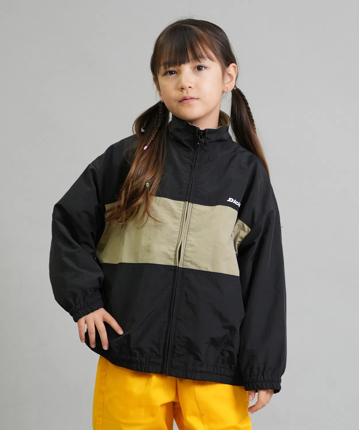 Куртка детская Dickies нейлоновая, спортивный дизайн, черный