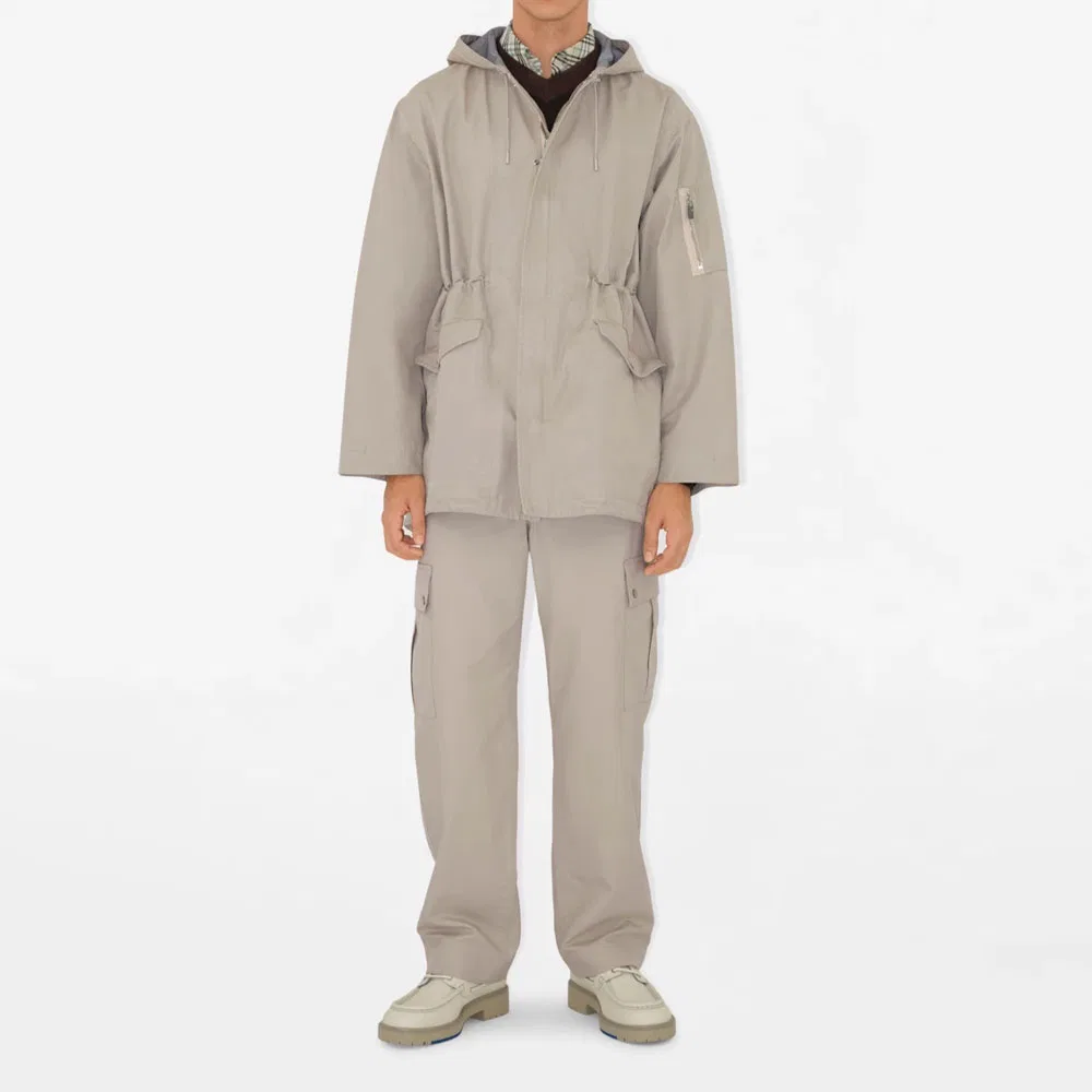 Парка Burberry Cotton Parka мужская серый — фото 3