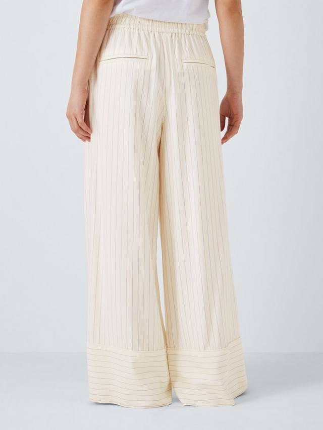 

Широкие брюки в смешанную полоску John Lewis , цвет Soft Stripe Ecru