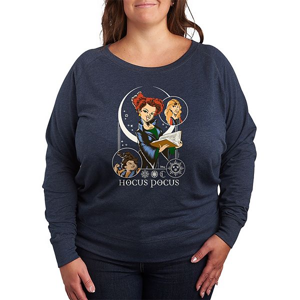 

Футболка с длинным рукавом Hocus Pocus Plus Size Celestial French Terry Disney, Heather Indigo, Фиолетовый, Футболка с длинным рукавом Hocus Pocus Plus Size Celestial French Terry Disney, Heather Indigo