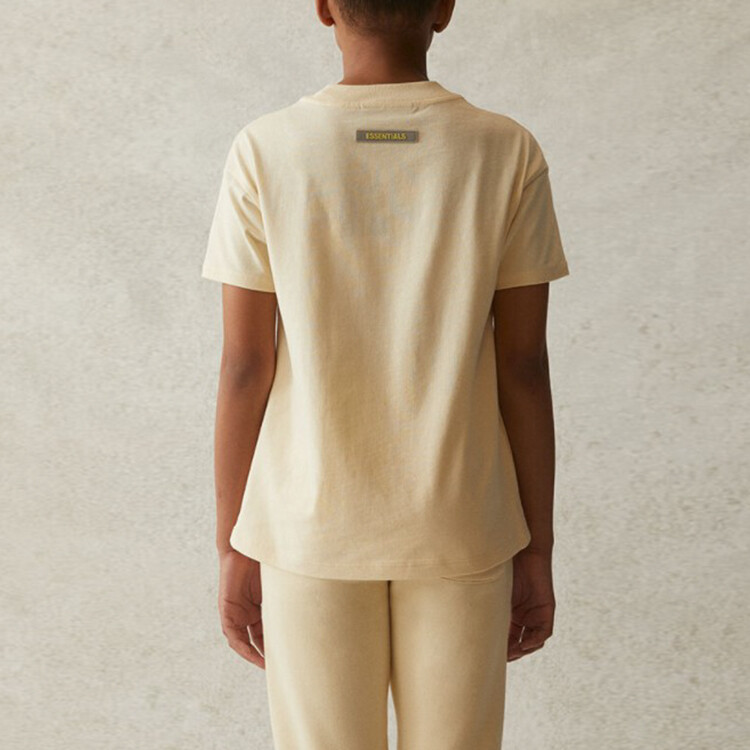 Детская футболка Fear Of God Essentials, кремовый — фото 4