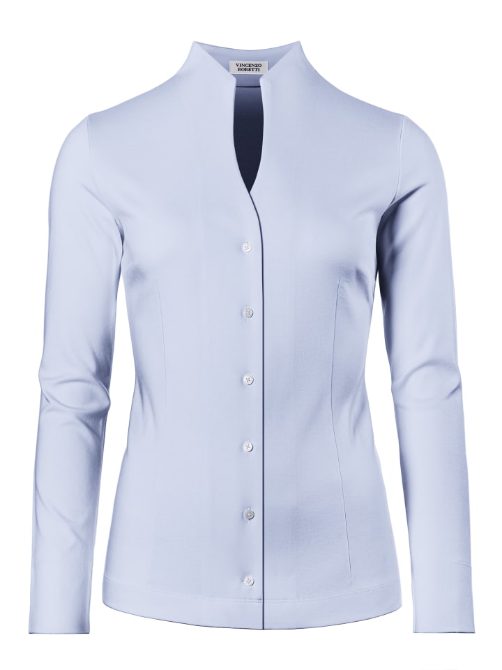 

приталенная блузка светло-голубого цвета Vincenzo Boretti