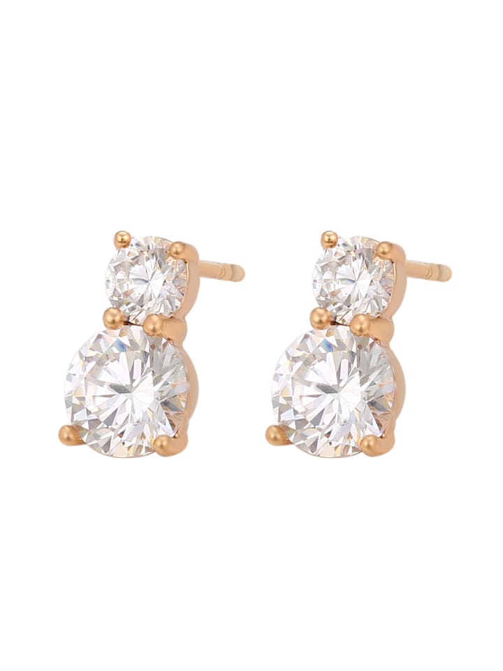 

Faina Женские серьги-гвоздики из розового золота и белого цвета