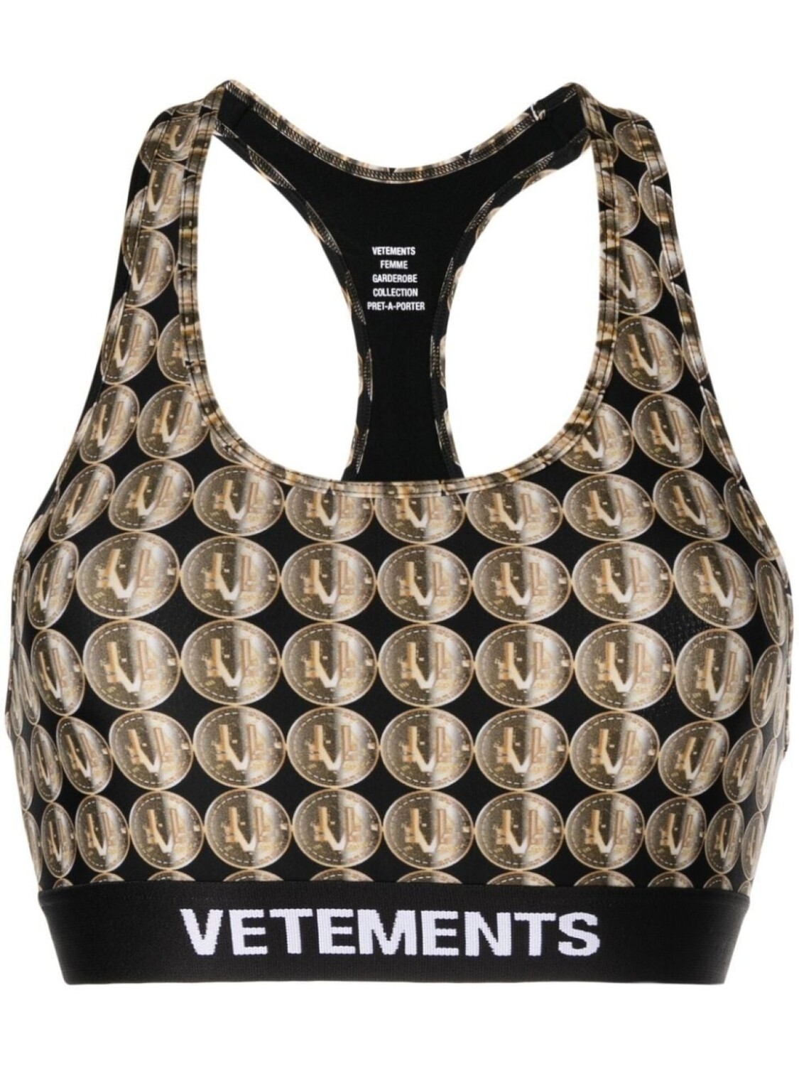 

VETEMENTS спортивный бюстгальтер с логотипом, черный