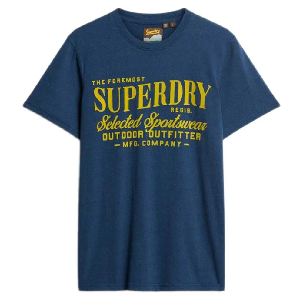 

Футболка с коротким рукавом Superdry Outdoor Supply Co Relaxed Fit, синий