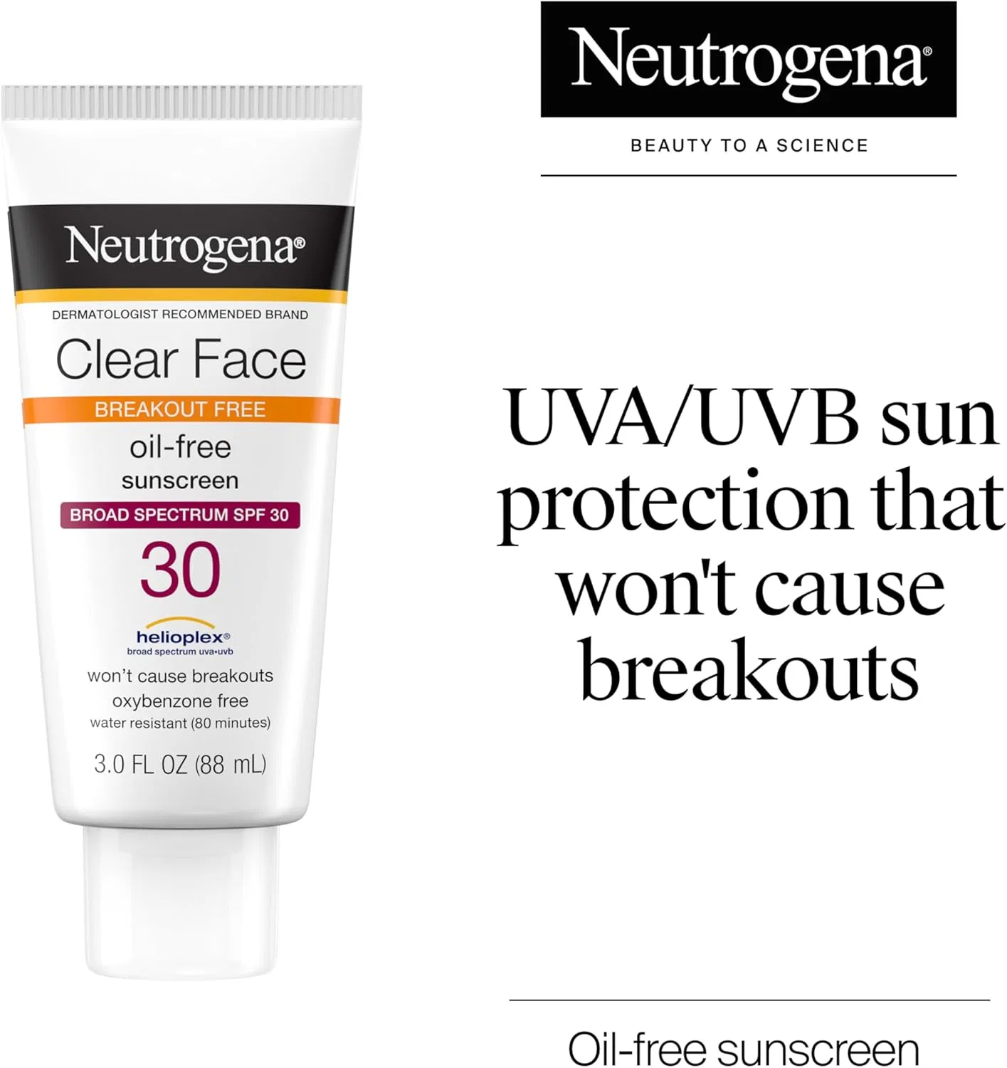 Солнцезащитный крем для лица Neutrogena Clear Face SPF 30, 89 мл, белый — фото 2
