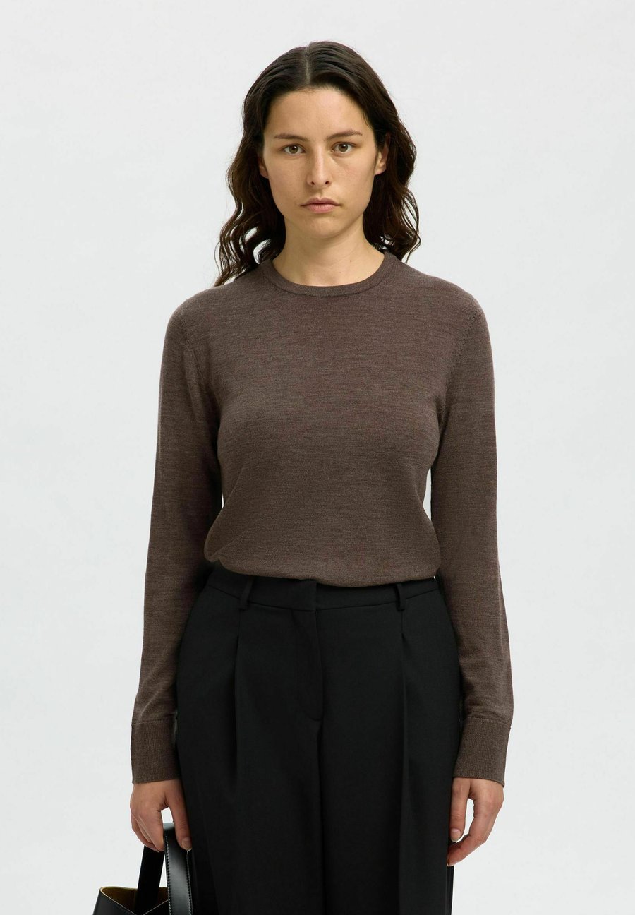 

Джемпер Selected Femme SLFTHEA LS O O-NECK, Delicioso/Brown