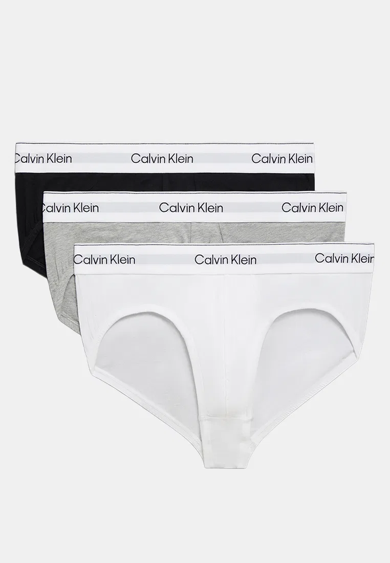 Трусы, 3 штуки, Calvin Klein, белый/черный/серый