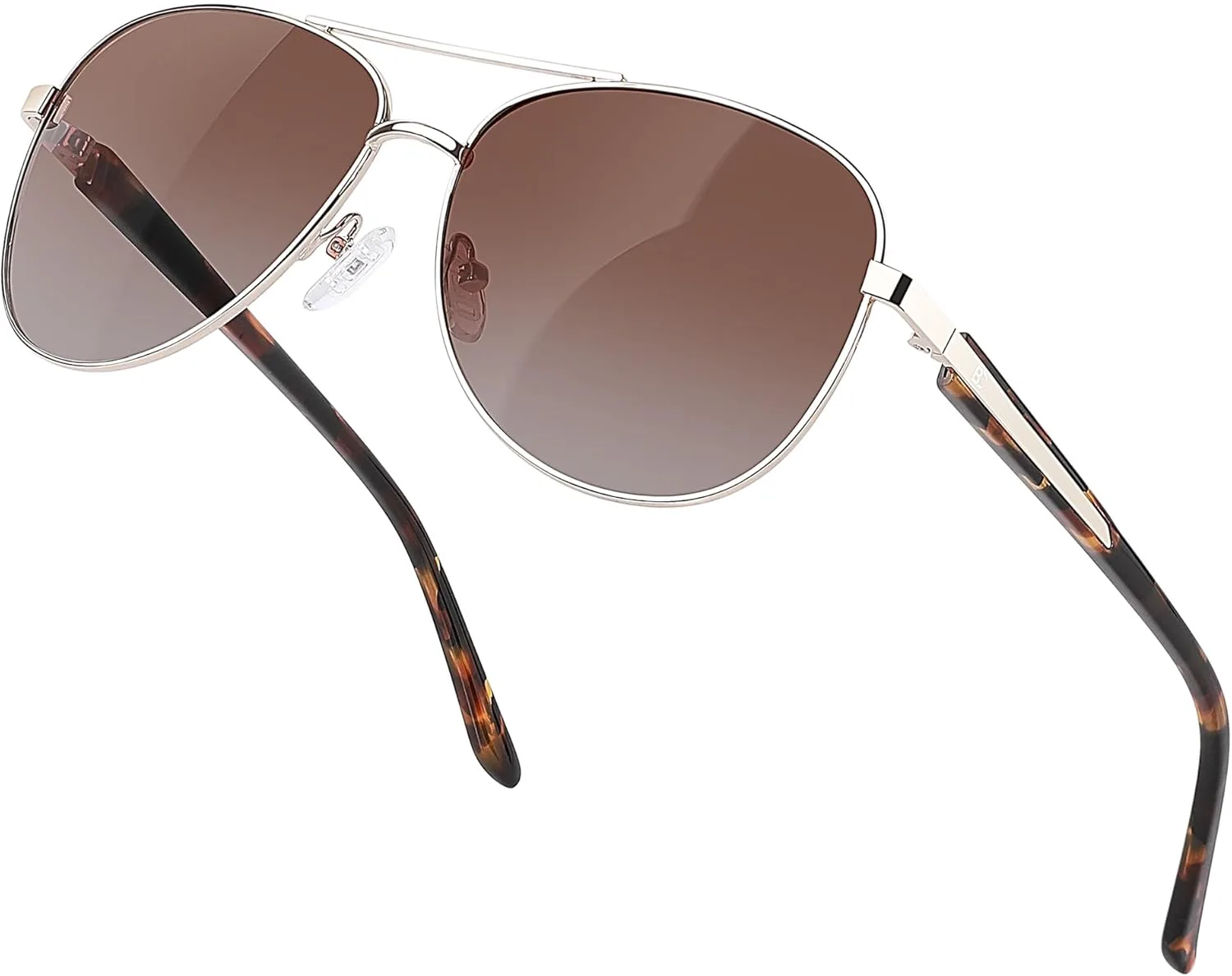 

Женские поляризованные солнцезащитные очки-авиаторы BIRCEN: квадратные солнцезащитные очки из ацетата с защитой от УФ-излучения в классическом ретро-стиле, B-brown