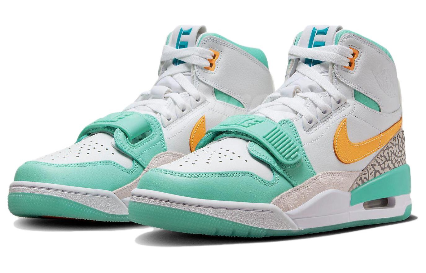 Мужские баскетбольные кроссовки Jordan Legacy 312 Vintage, Белый/Зеленый — фото 4