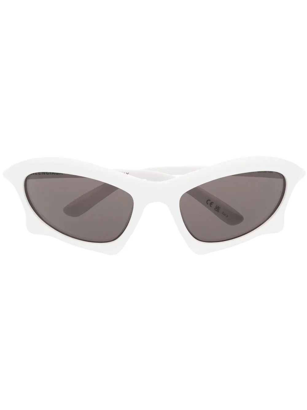 

Затемненные солнцезащитные очки в оправе 'кошачий глаз' Balenciaga Eyewear, белый