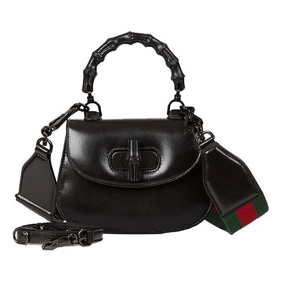 

Сумка bamboo 1947 mini top handle bag 'black' Gucci, черный
