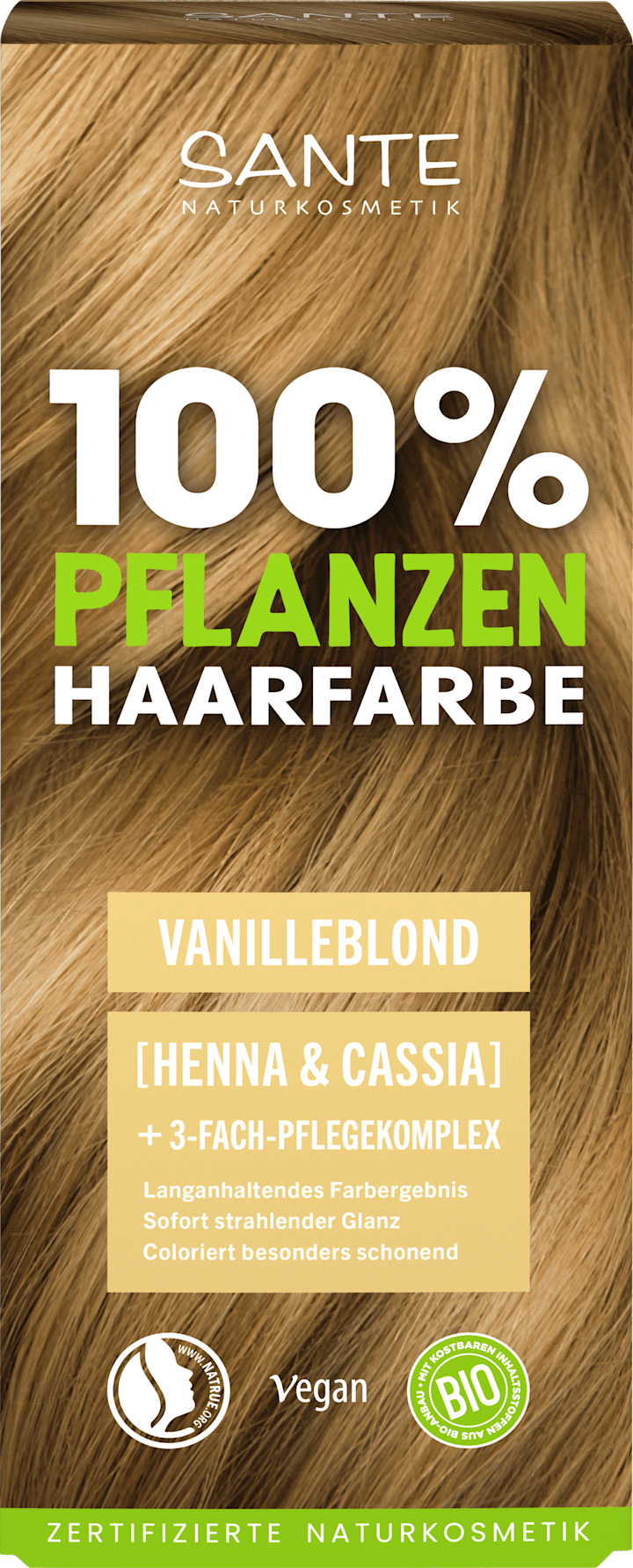 

Краска для волос SANTE NATURKOSMETIK Pflanzenhaarfarbe Vanilleblond, 100 g