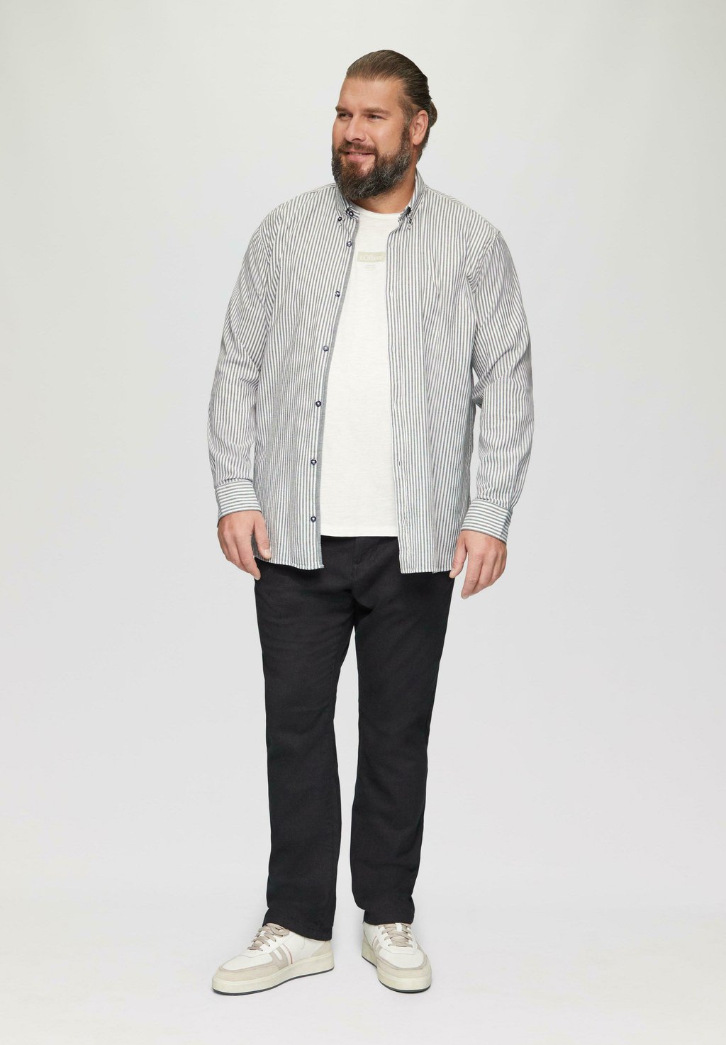 

Рубашка REGULAR FIT GESTREEPT OXFORD s.Oliver, темно-синий