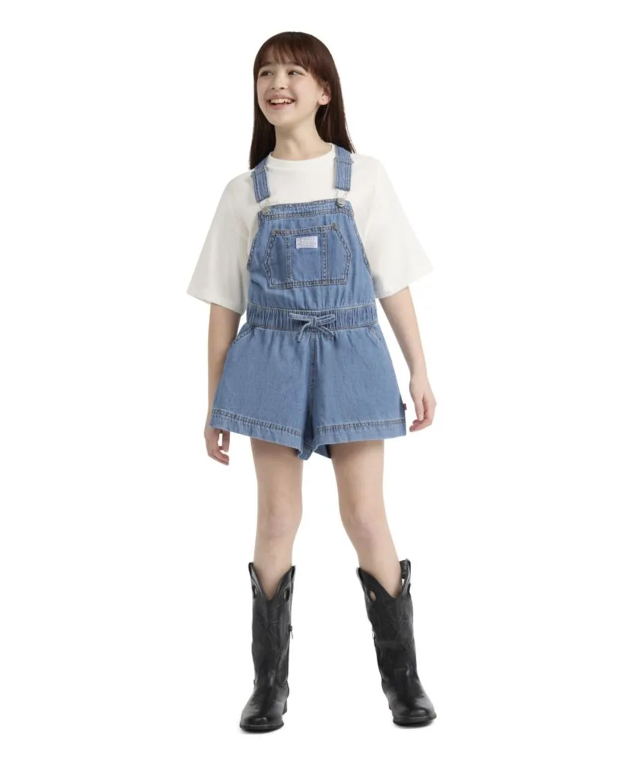 Комбинезон с фартуком для девочек 7-16 лет Levi's, medium синий — фото 2