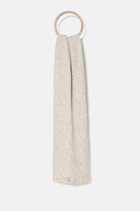 

Шарф из смесовой шерсти Calvin Klein Jeans, серый