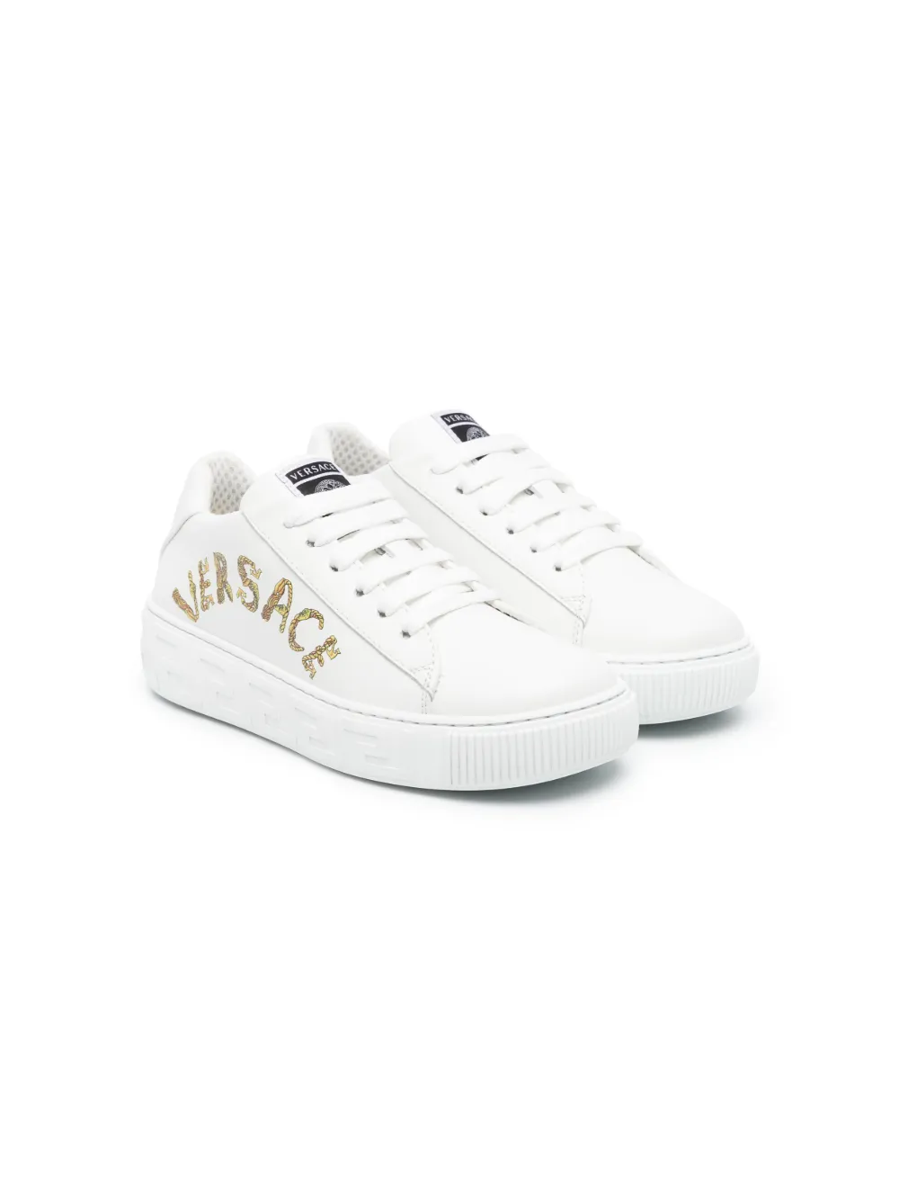 

Кроссовки Seashell Baroque Greca Versace Kids, белый