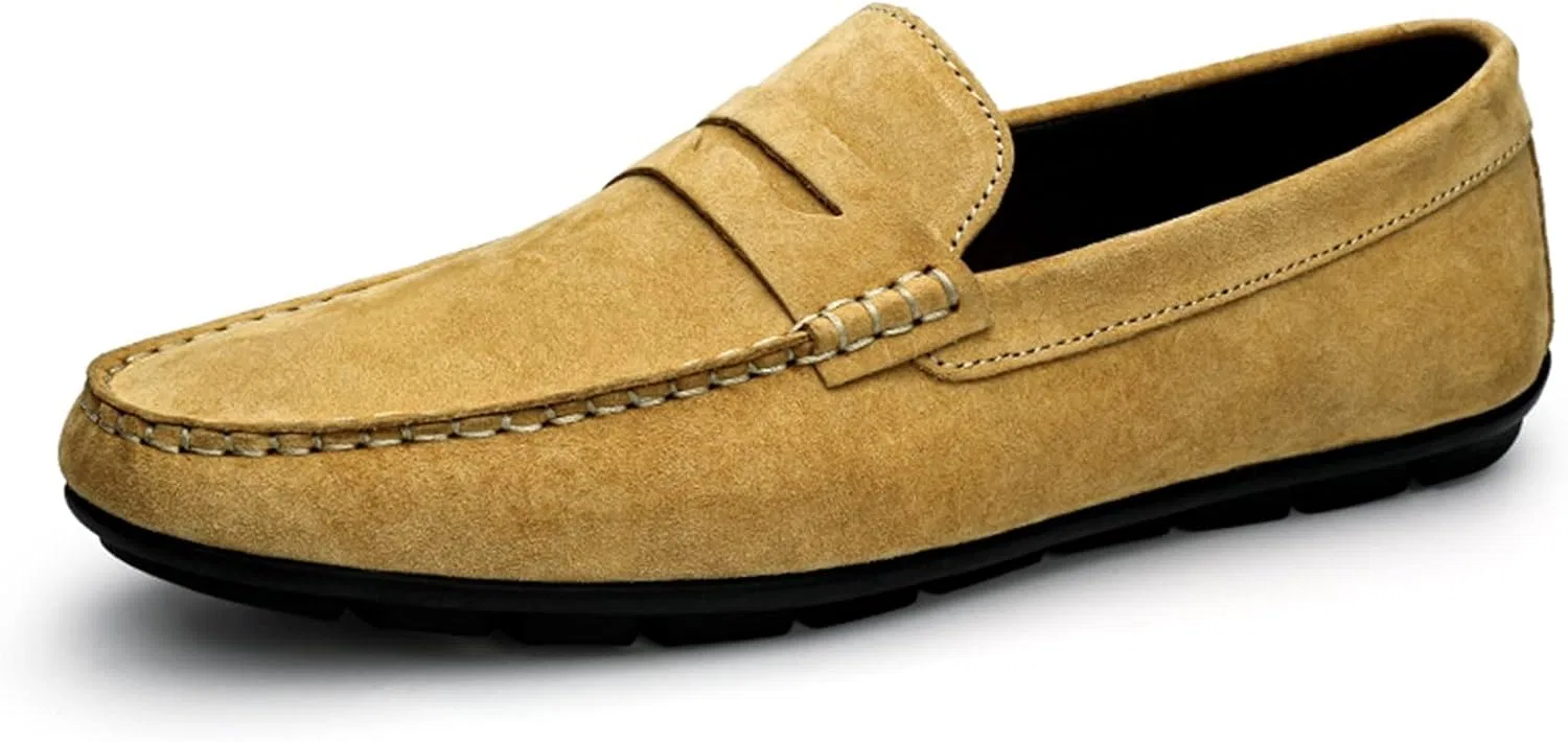 Мокасины кожаные Loafers for Men Penny Loafer, хаки PLGMAUYT