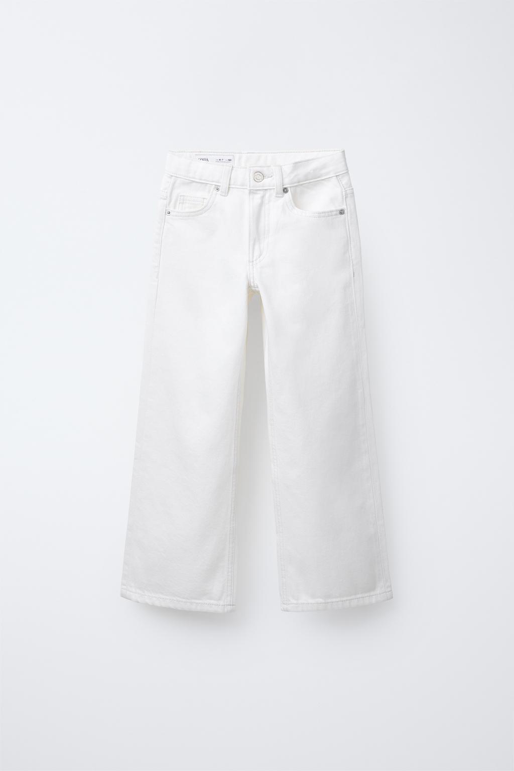 

Джинсы с широкими штанинами ZARA, белый