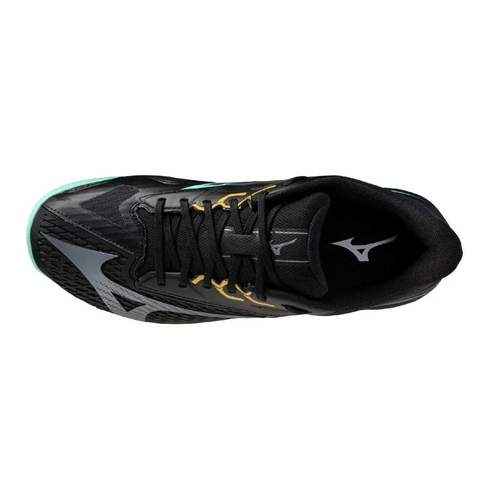 Теннисные кроссовки «Wave Exceed 6 Wide OC» от Mizuno, Black X Green — фото 4
