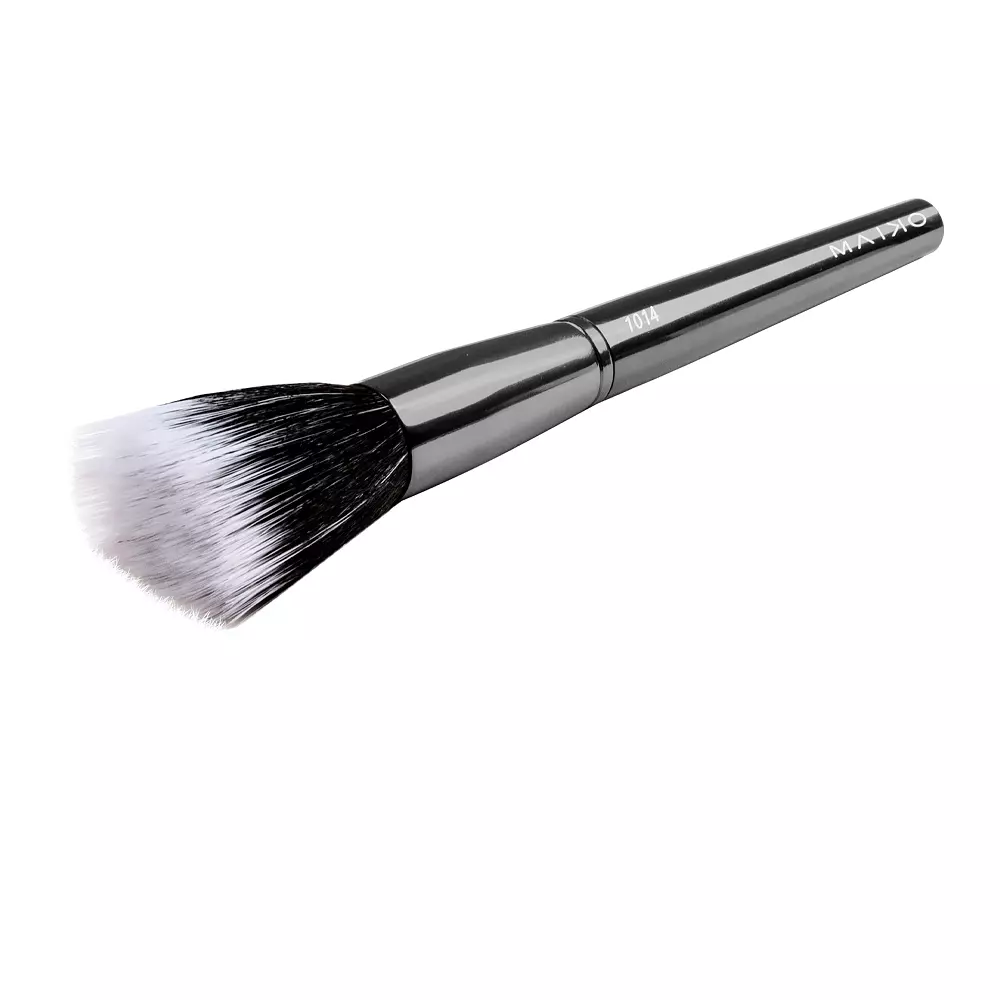 Кисть для лица Luxury grey brocha duo para difuminar polvos 1014 Maiko, 1 шт. — фото 2