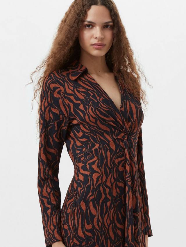 

Платье миди zaria French Connection, цвет Black/Brown