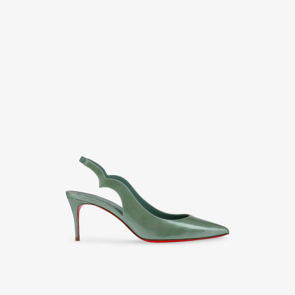 Туфли Christian Louboutin кожаные на шпильке, зеленый