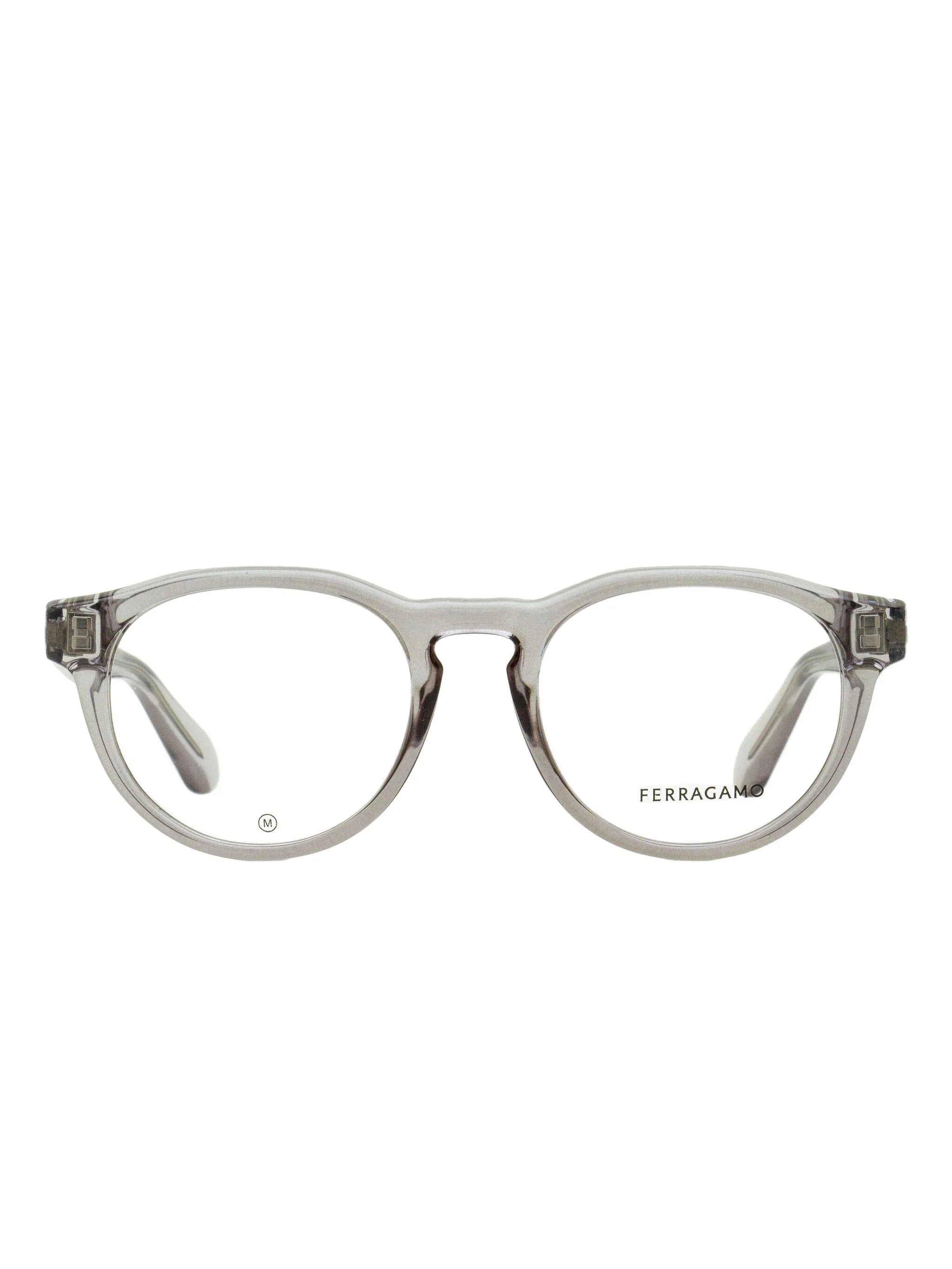 

Очки pantos с бриджем в виде замочной скважины Ferragamo Eyewear, серый