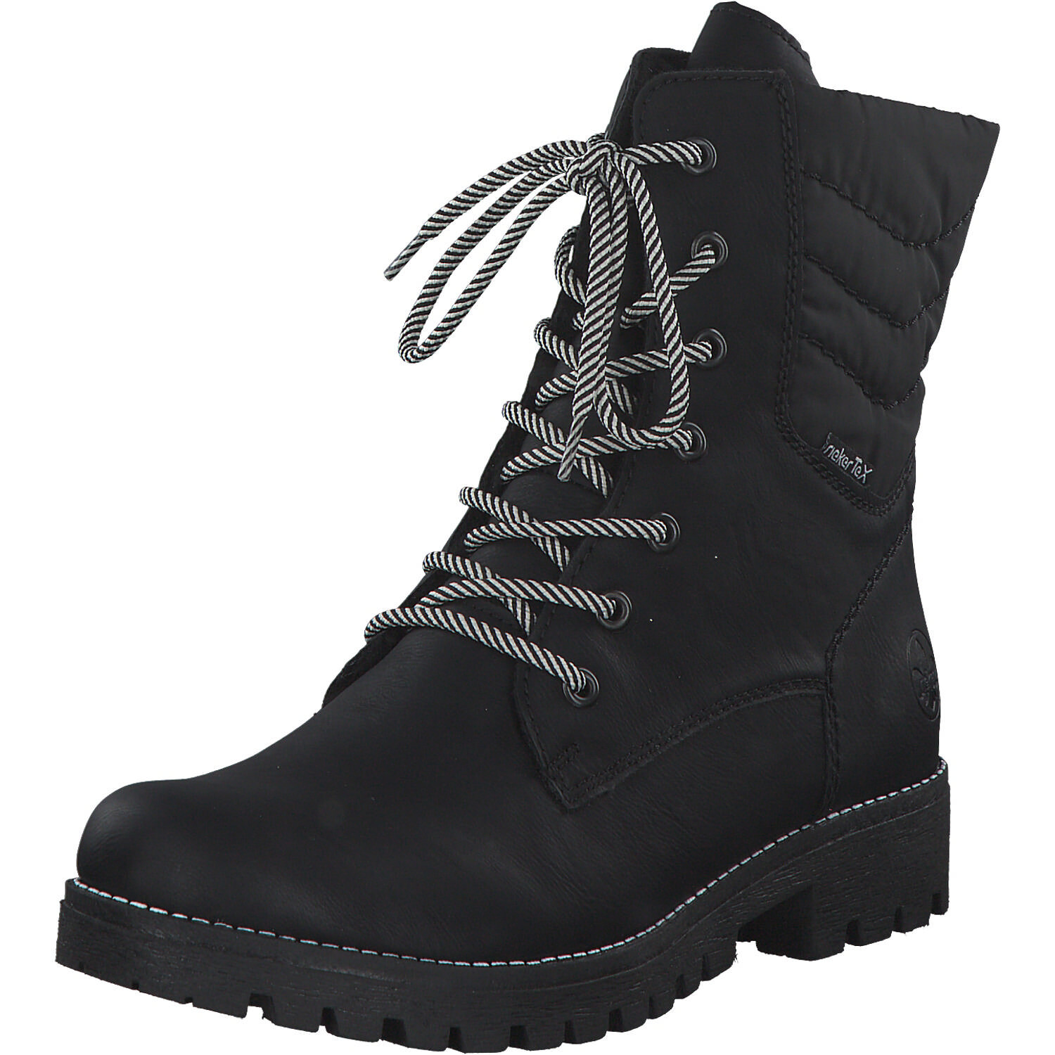 Ботинки женские Rieker Schnürstiefel высокие на шнуровке, черный
