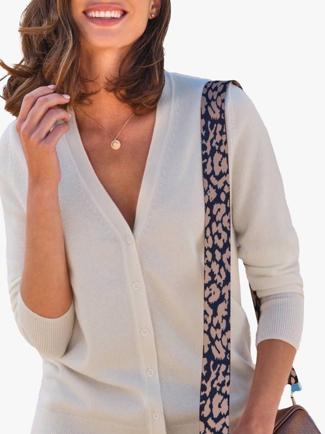 

Кашемировый кардиган с v-образным вырезом Pure Collection, цвет Soft White