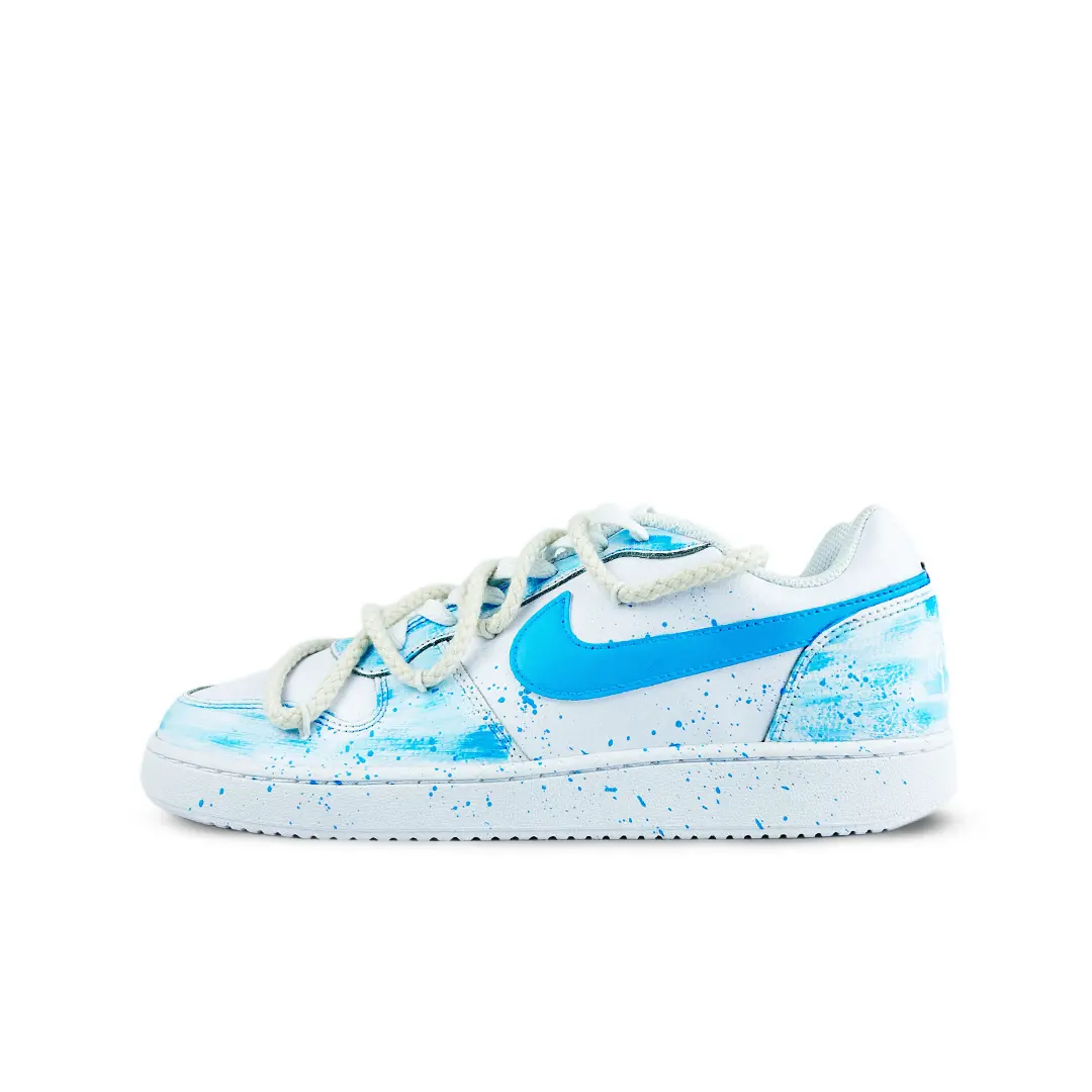 

Nike Кроссовки для скейтбординга EBERNON Glacier Breath, износостойкие, низкие, мужские, сине-белые