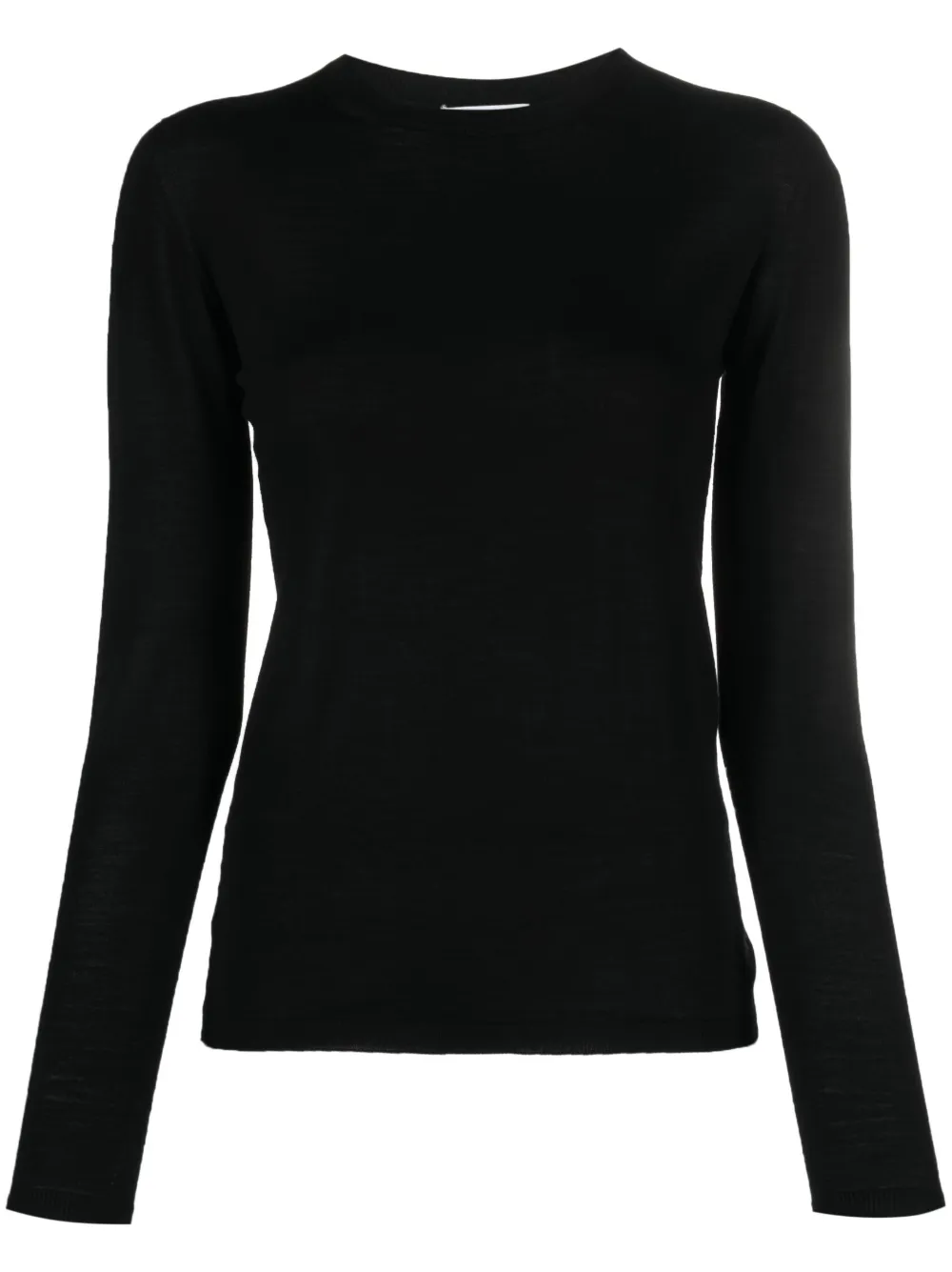 

Джемпер из вирджинской шерсти с круглым вырезом MAX MARA, черный