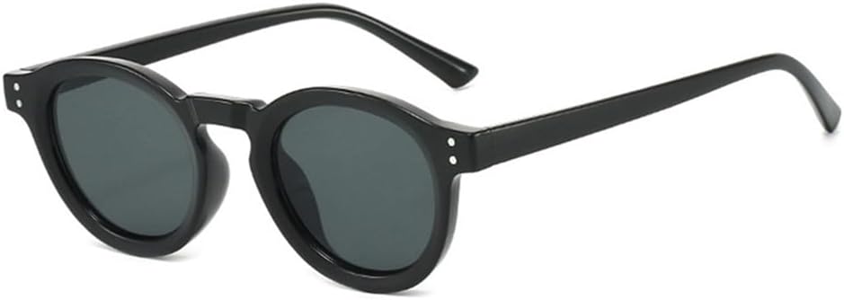 

Солнцезащитные очки UV400 с защитой от УФ-излучения - маленькие круглые очки в стиле панк с прозрачными линзами Ocean для женщин и мужчин, для бега и занятий спортом на открытом воздухе UYPTK, Black Grey