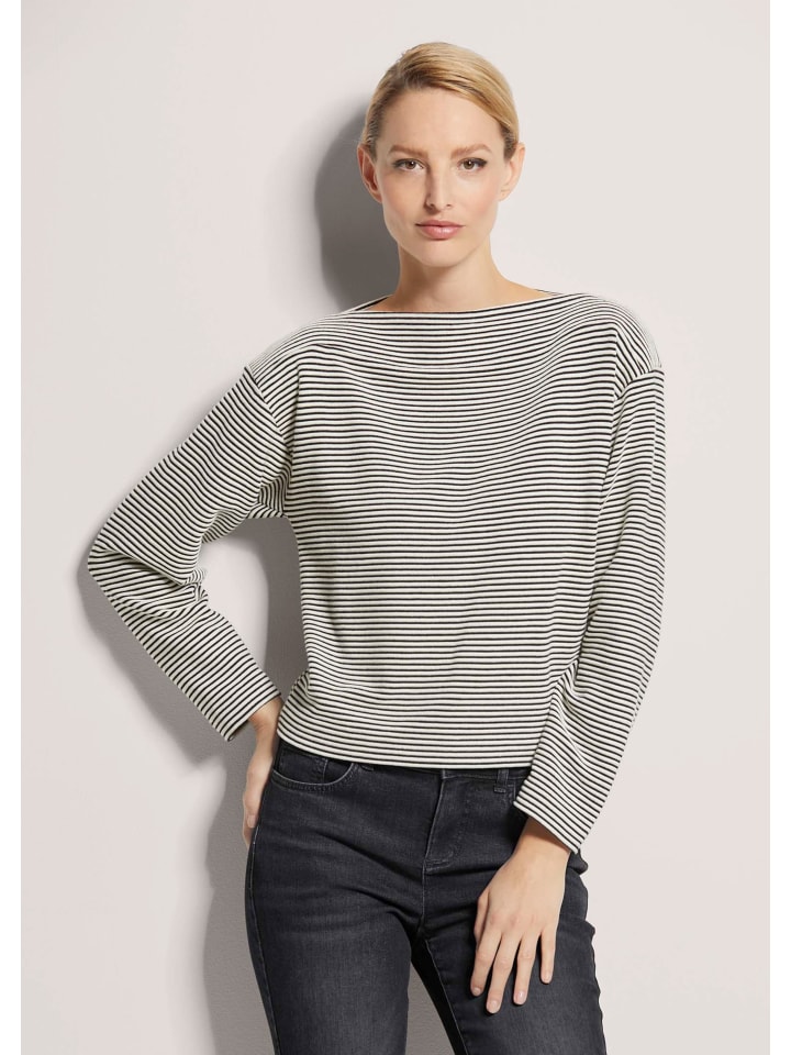 

MADELEINE Рубашка в полоску, черно-белого цвета, Черный, MADELEINE Рубашка в полоску, черно-белого цвета