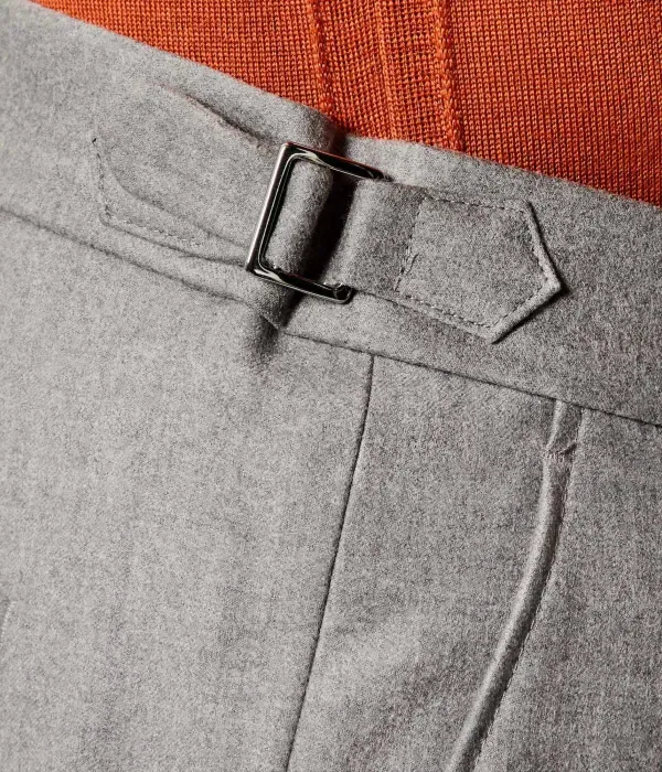 Шерстяные брюки C-Perino-PL-DTL-254 relaxed fit Boss, серый — фото 4
