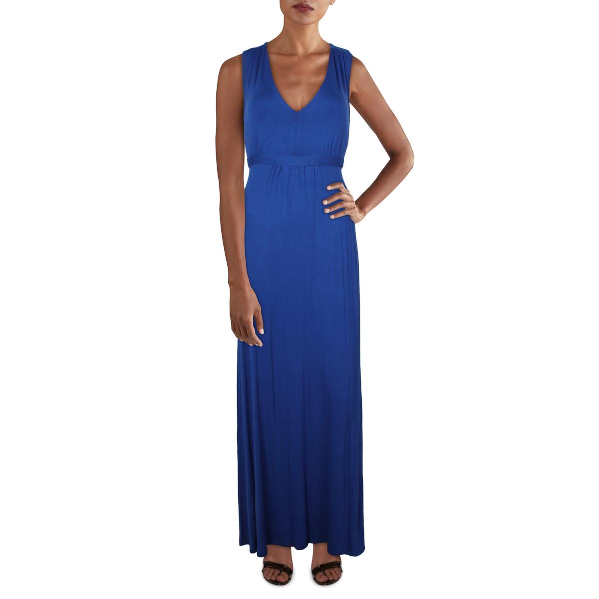 

Женское длинное платье макси с круглым вырезом 24seven Comfort Apparel, цвет royal