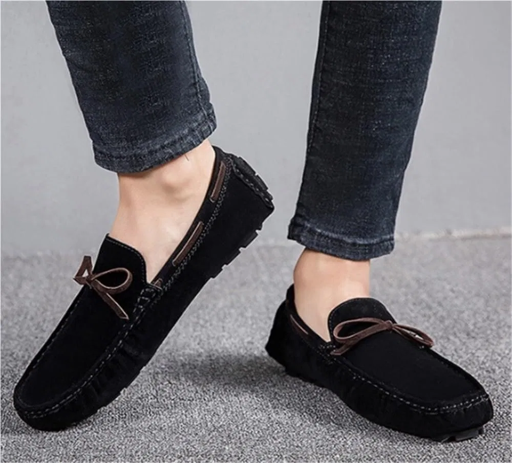 Лоферы мужские формальные, Slip-On, легкие, для офиса, Black DHFIRUFSHLO — фото 3