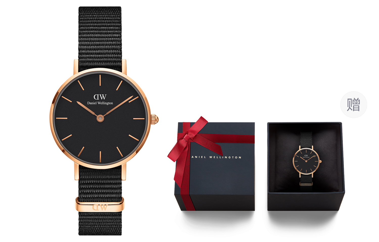 

DW/DanielWellington Часы Daniel Wellington DW женские кварцевый механизм ремешок из холста и нейлона 28 мм черный циферблат женские часы