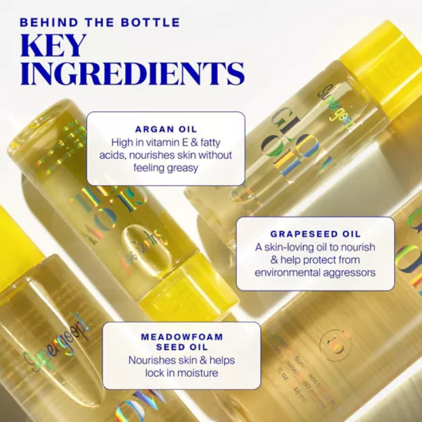 Glow oil spf 50 сухое масло для тела солнцезащитный крем Supergoop!, объем 29 мл — фото 4