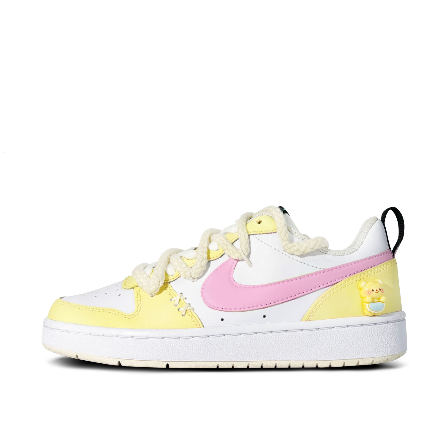 

Кроссовки Nike Court Borough Skateboarding Shoes Women's Low-top Yellow/white/powder, желтый/белый