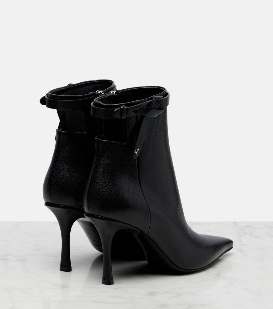 Ботильоны Camie 85 с вырезом из кожи Jimmy Choo, Black — фото 2
