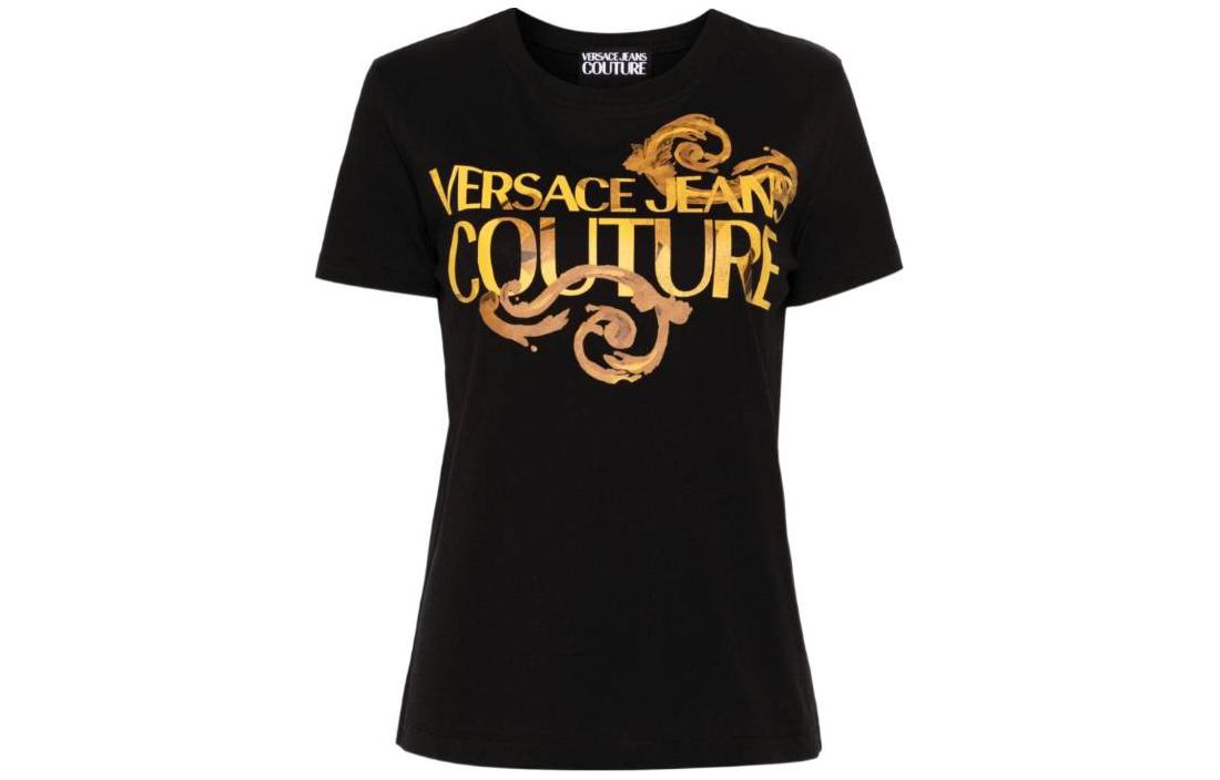 

Футболка с принтом в стиле барокко Barocco VERSACE JEANS COUTURE, черный