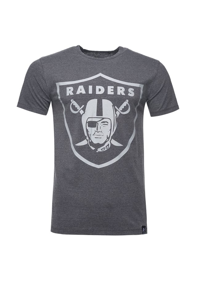 

Классическая винтажная футболка NFL Raiders для всех фанатов Las Vegas Raiders Re:Covered, серый