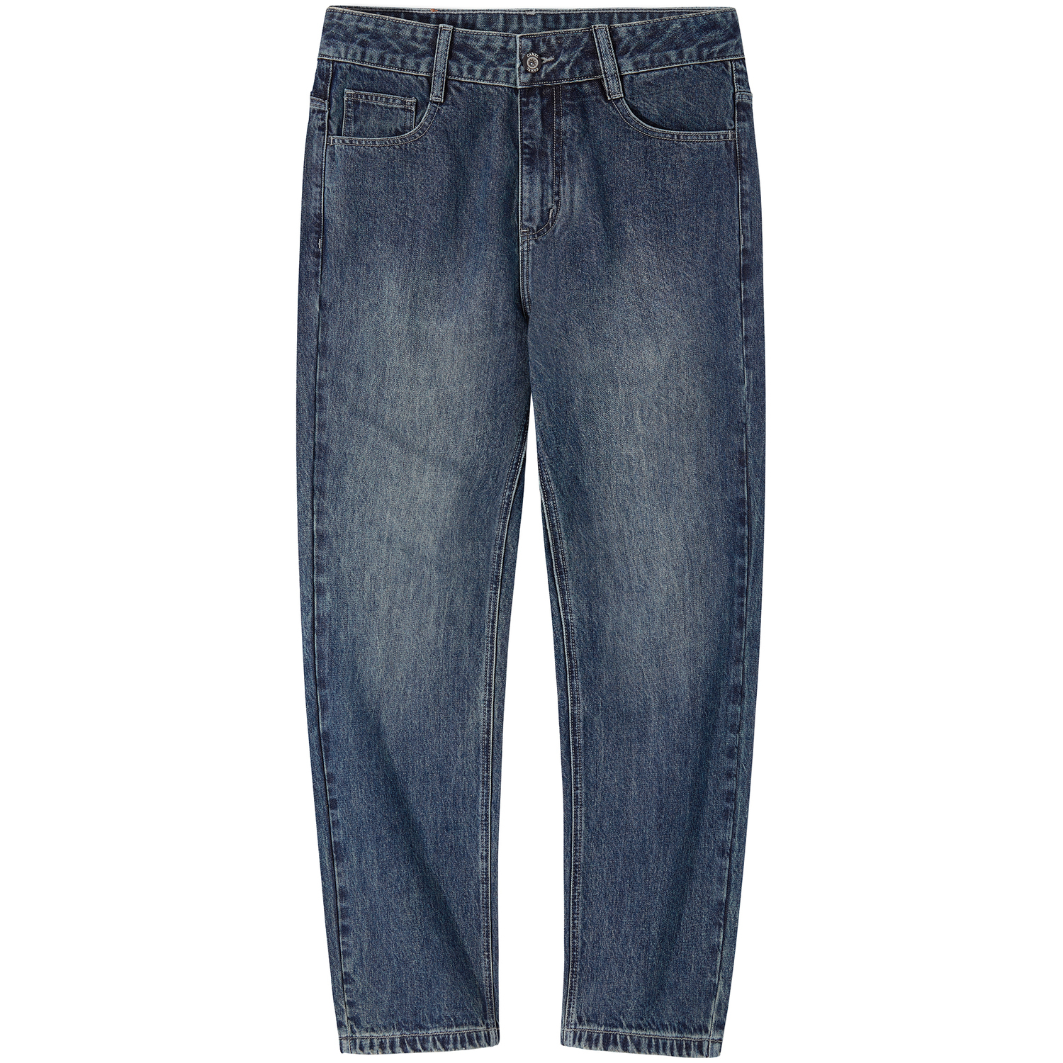 

Прямые брюки свободного кроя Vintage дышащие универсальные повседневные потертые джинсы distressed для мужчин CAMEL, синий